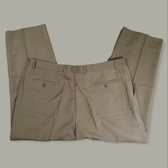 Pronto Uomo Front Pleated Men's Brown Dress Pants Size 44 - Picture 3 of 5